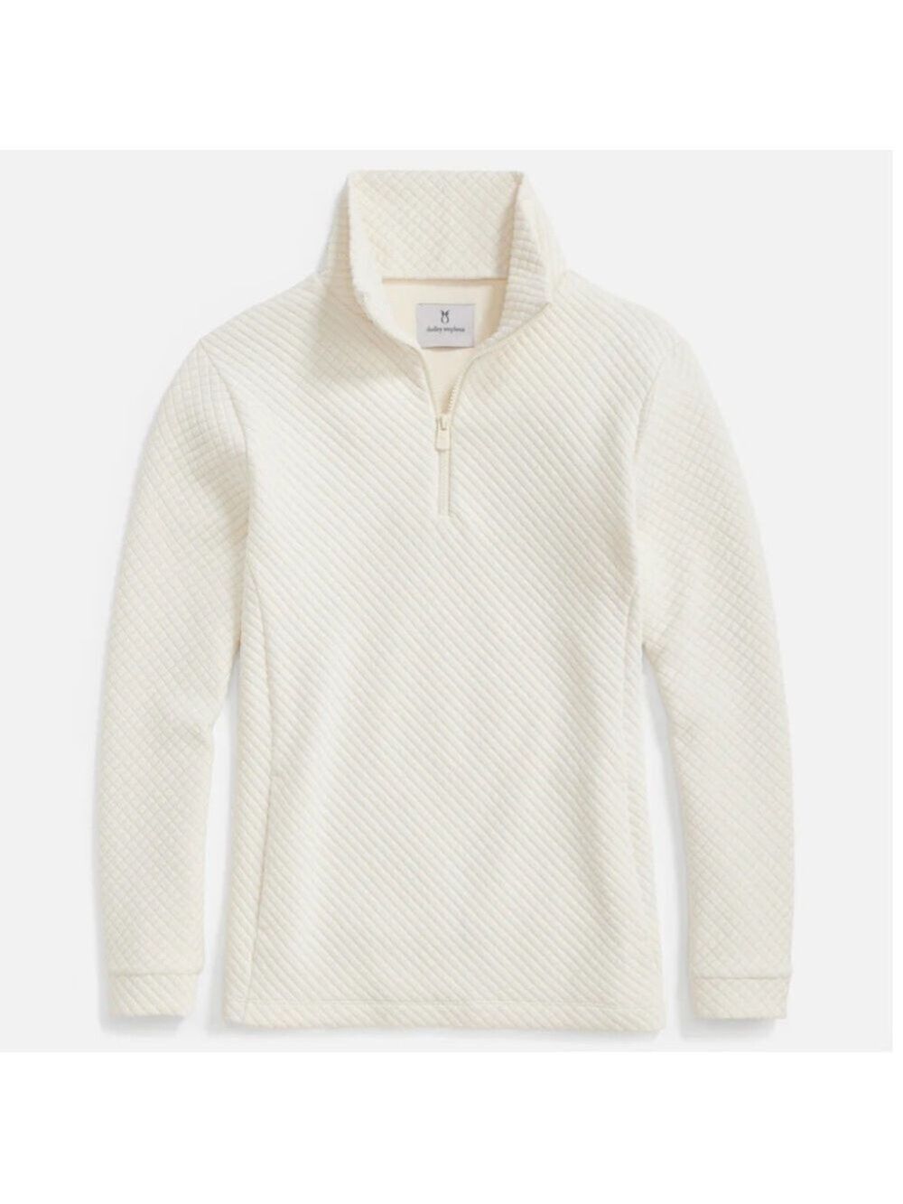 NWT Dudley Stephens Women’s Pocomo Pullover 1/4 Zip Cream Waffle Cut XXL